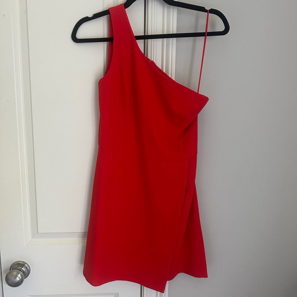 French Connection Dresses & Skirts - French Connection Red One-Shoulder Dress